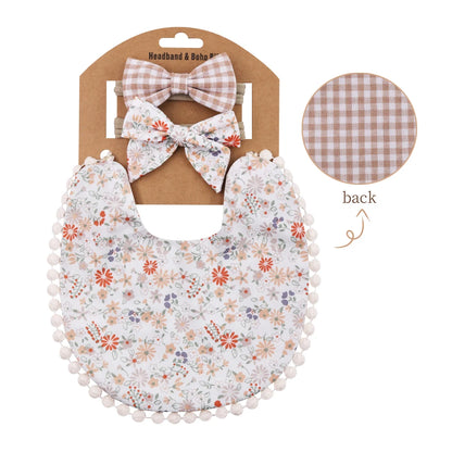 Flower Print Baby Bibs

