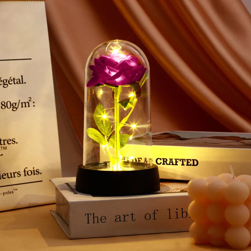 Eternal Gold Foil Rose - Creative LED Night Light Flower Valentine Gift