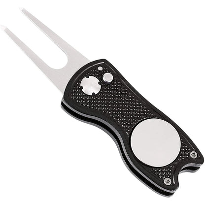 Metal Foldable Divot Repair Tool & Magnetic Marker