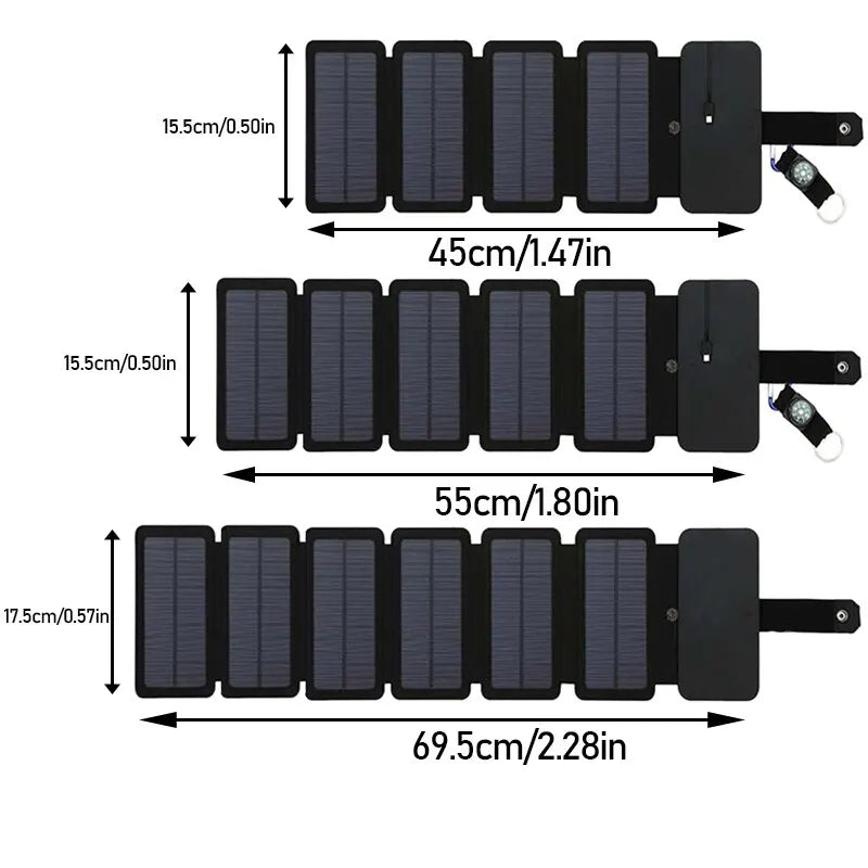Foldable Solar Panel Portable High-Power USB Charging
