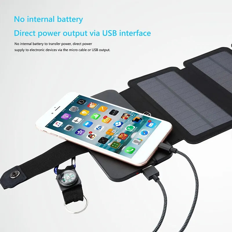 Foldable Solar Panel Portable High-Power USB Charging
