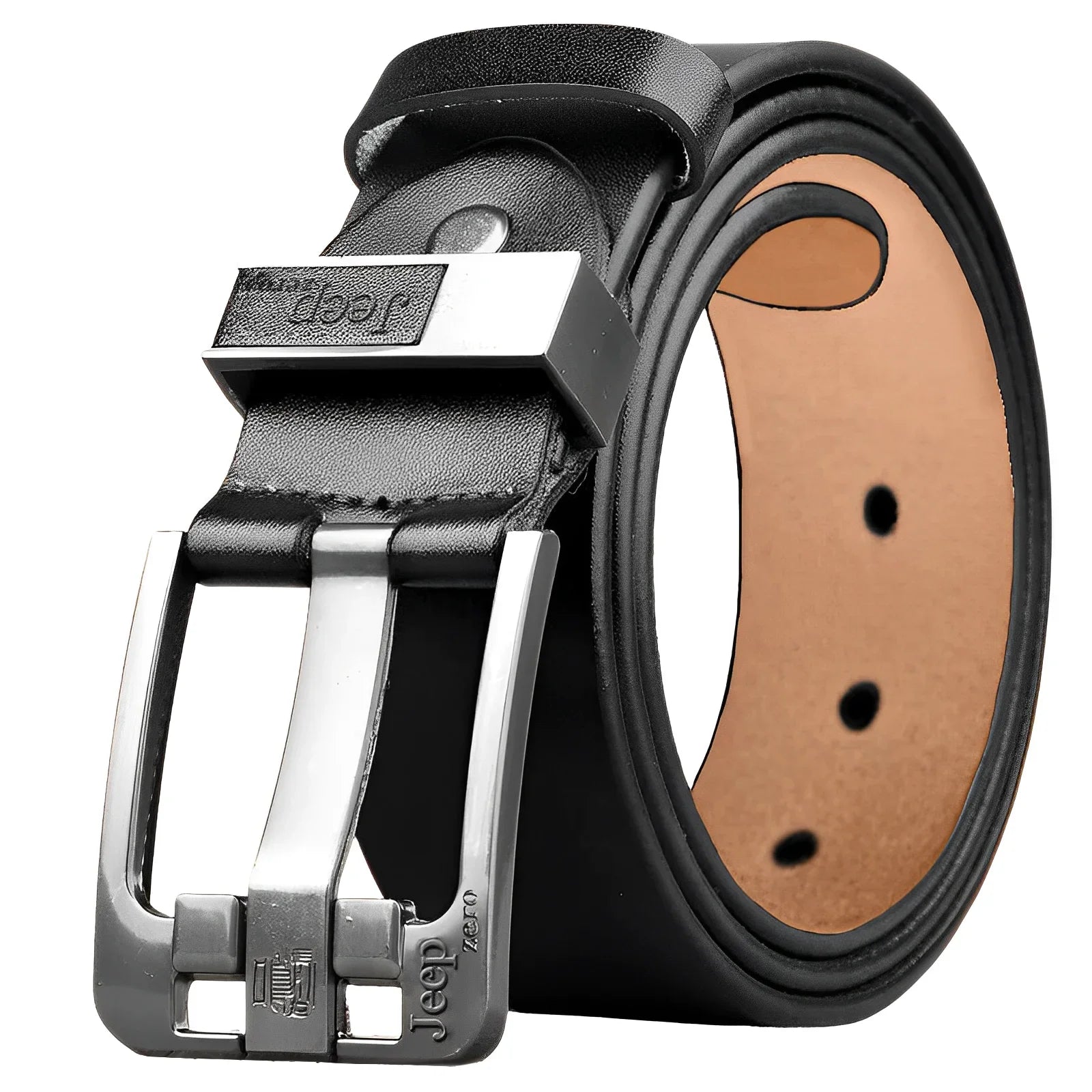 Genuine Leather Men's Belt - Metal Buckle