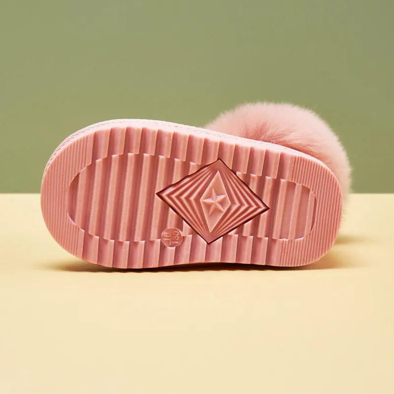 Genuine Leather warm plush soft bottom boots