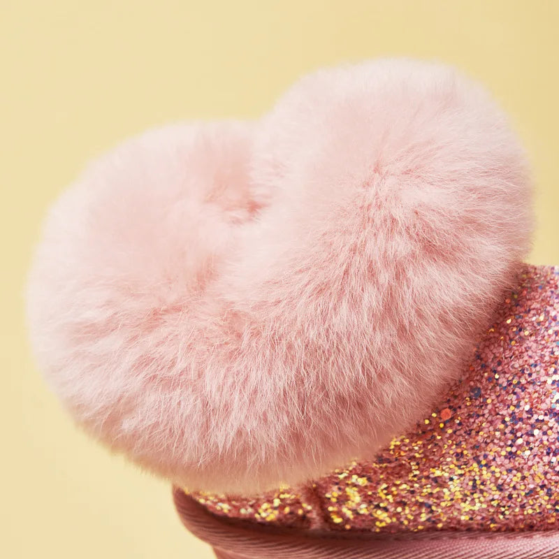 Genuine Leather warm plush soft bottom boots