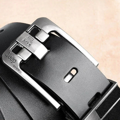 Genuine Leather Men's Belt - Metal Buckle