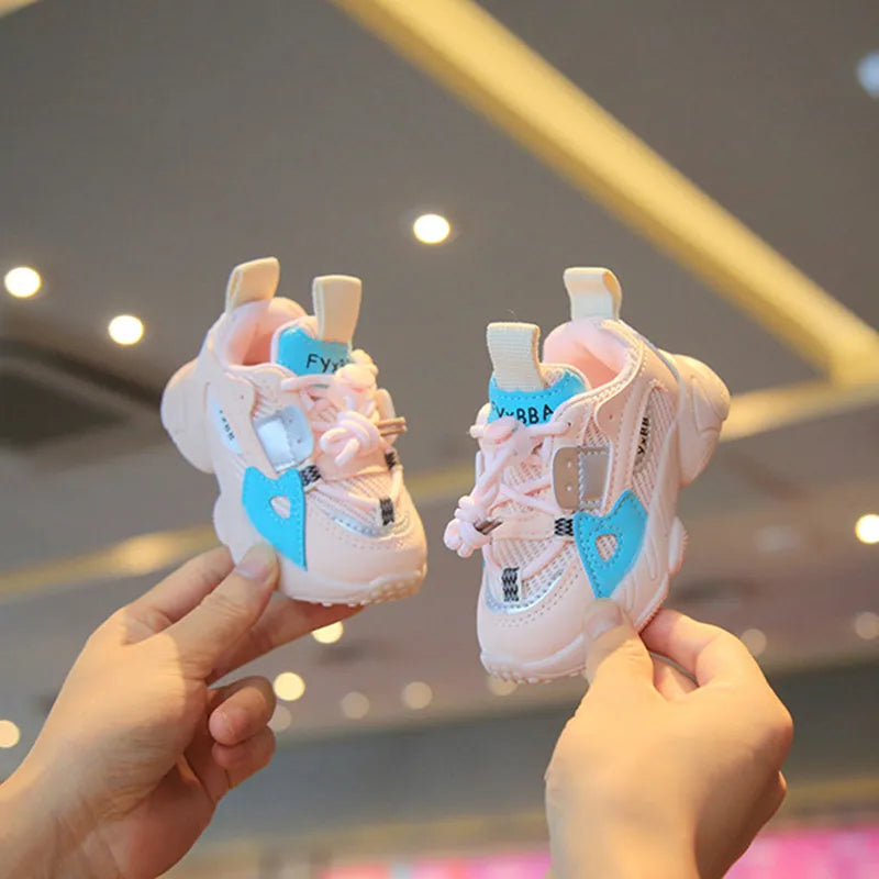 Autumn Girls Boys Mesh Breathable Outdoor Shoes