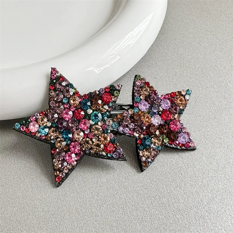 Girls Princess Pentagram Hair Clips Headwear