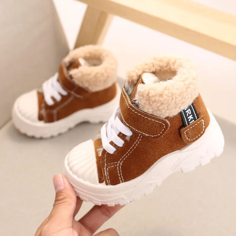 Girls Waterproof Short Baby Cotton Boots