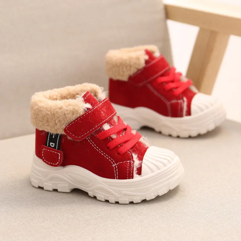 Girls Waterproof Short Baby Cotton Boots
