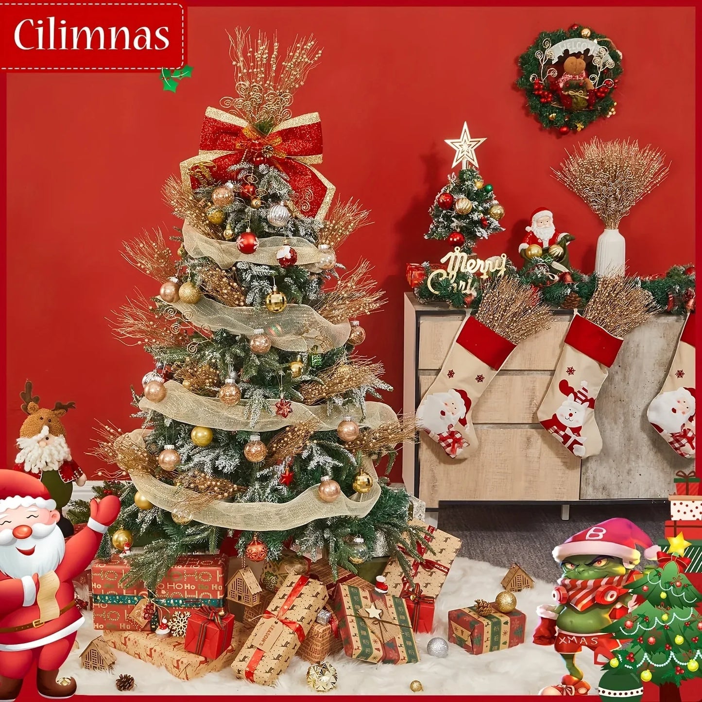 christmas flower ornaments