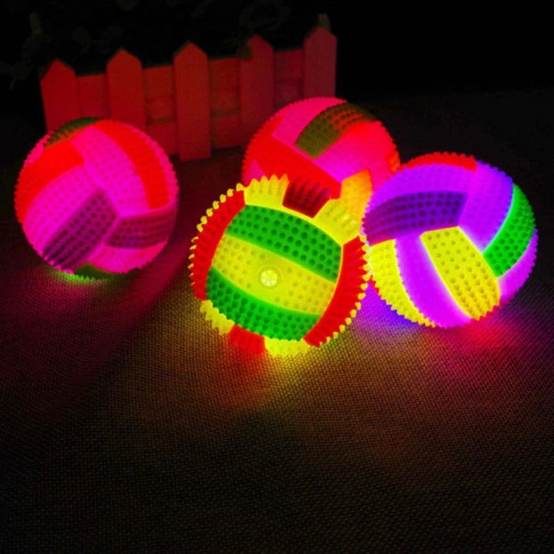 Glowing Non-Toxic Rubber Dog Squeaky Ball
