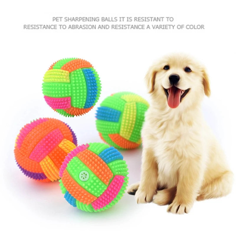 Glowing Non-Toxic Rubber Dog Squeaky Ball