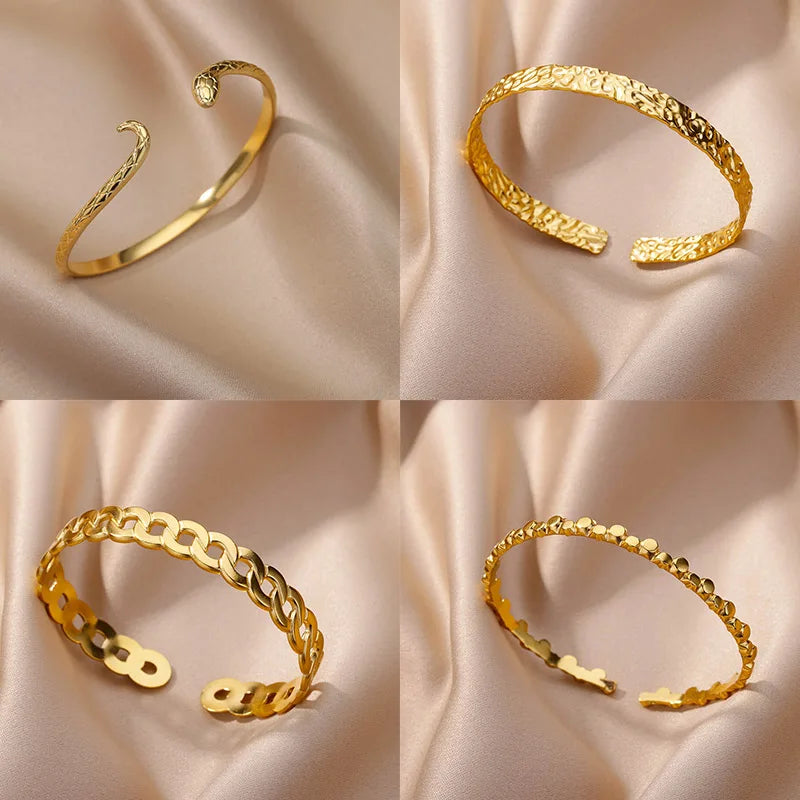 Gold-Plates stainless bracelet

