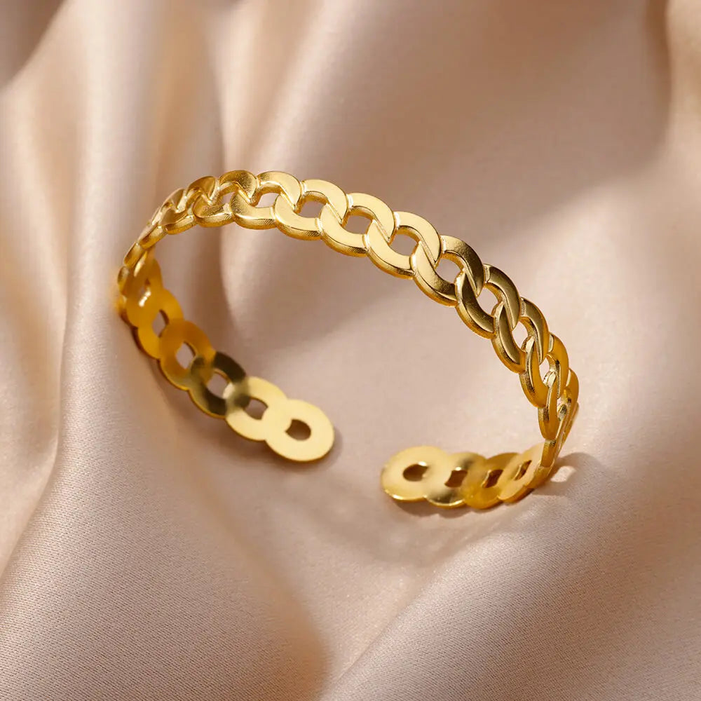 Gold-Plates stainless bracelet

