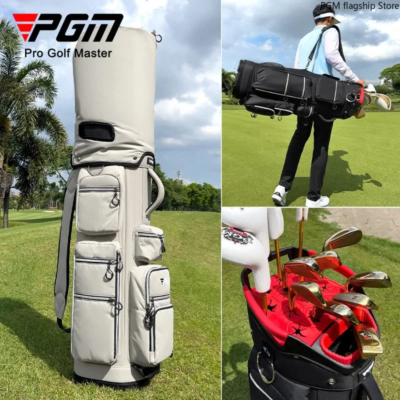 PGM QB166: Lightweight Standard Golf Bag with Fixed Club Holder
