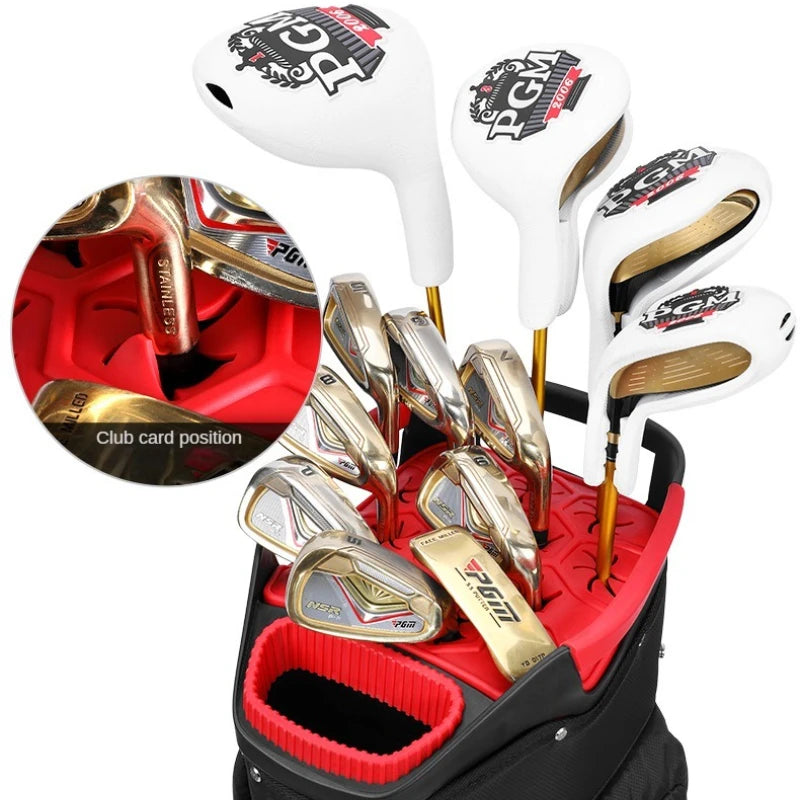 PGM QB166: Lightweight Standard Golf Bag with Fixed Club Holder
