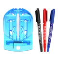Blue with 3 pens