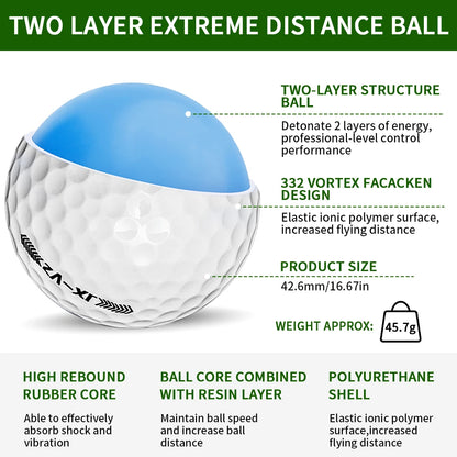 Double Core Aerodynamic Design Golf Ball
