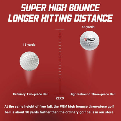 Three-Layer Premium Golf Balls for Training Performance
