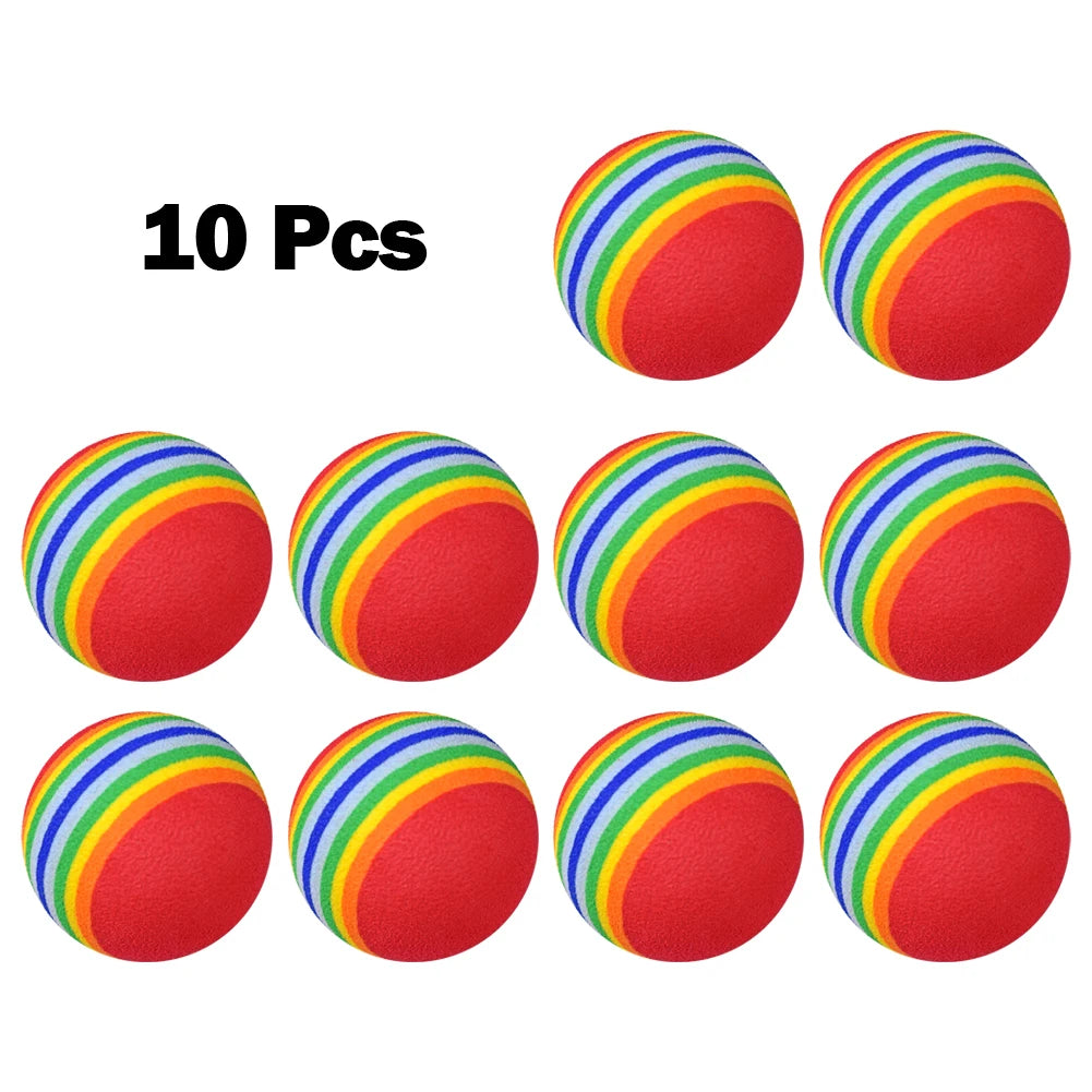 10x Rainbow Foam Golf Swing Training Balls
