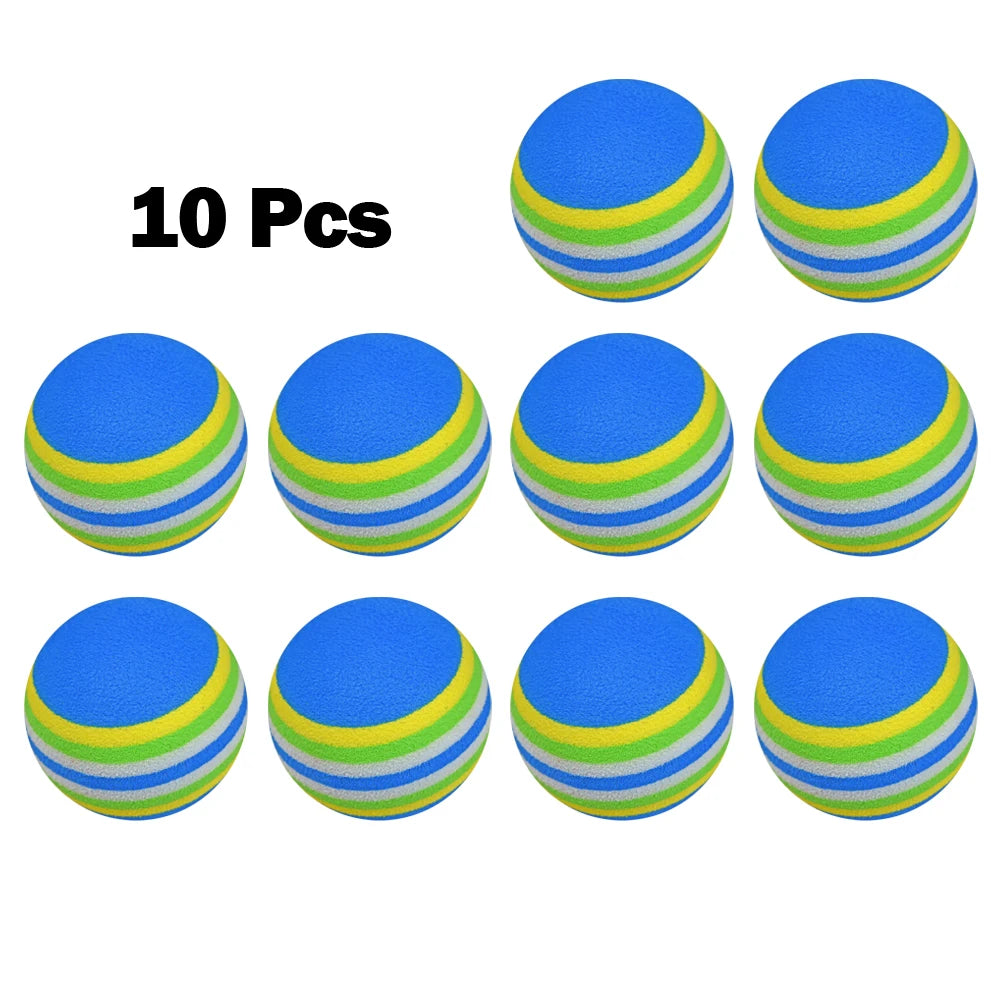 10x Rainbow Foam Golf Swing Training Balls
