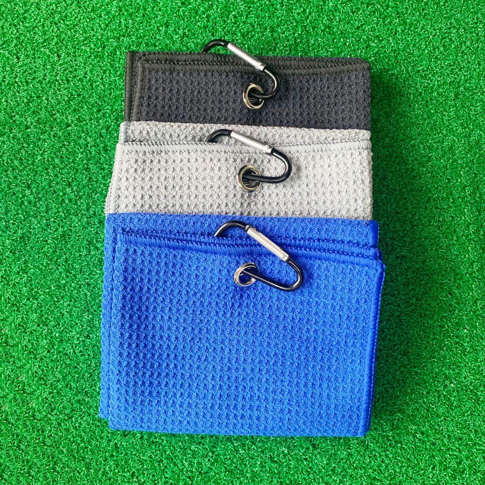 Vielseitiges 30x50cm Mikrofaser-Golfhandtuch mit Clip