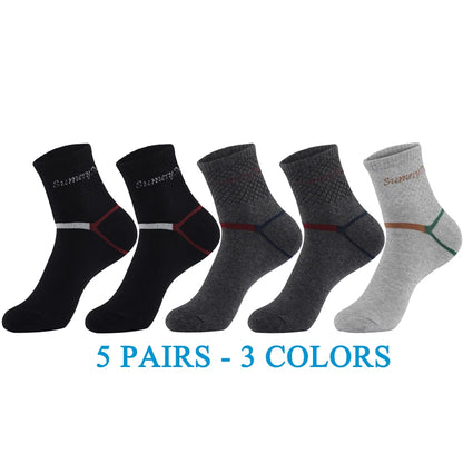 5 Paar Herren-Sportsocken aus Baumwolle – Lange Sportsocken zum Laufen und Wandern