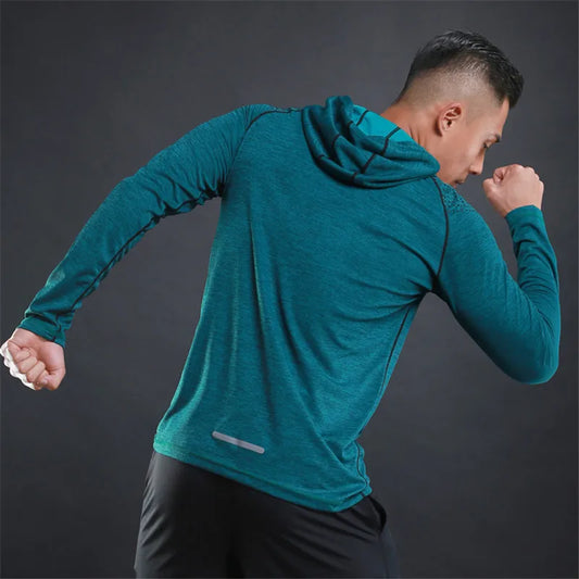 Autumn Compression Hoodie - Tight Fit Sports Jogging Pullover