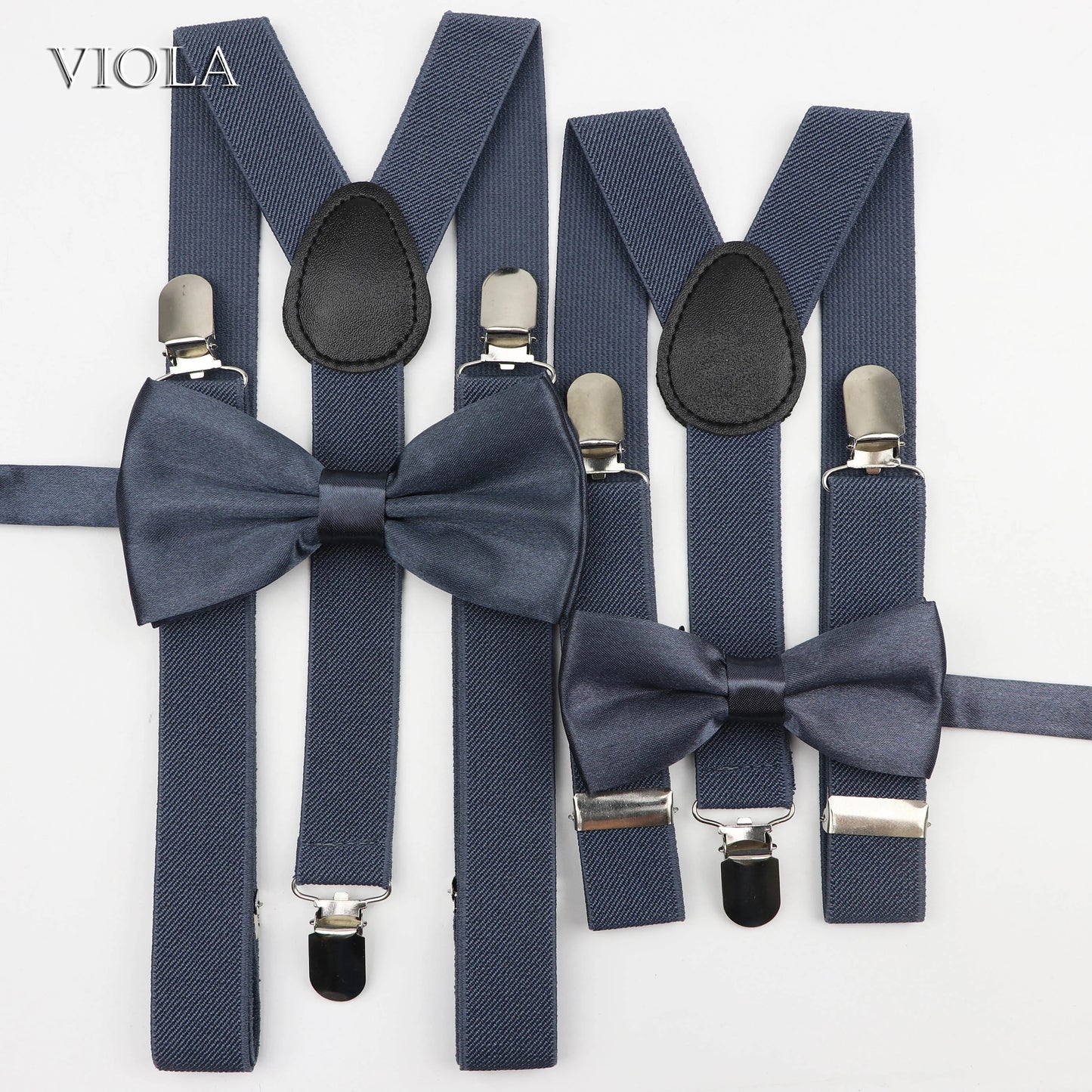 Solid Y-Back Suspenders & Bowtie Sets