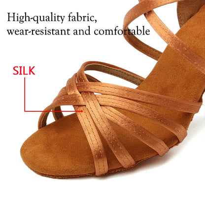 Women's Latin Dance Ballroom High Heel Sandals