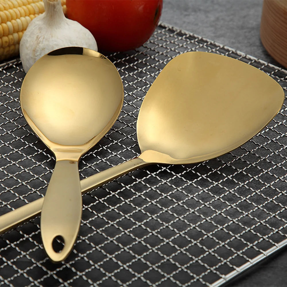 Gold Stainless Steel Kitchen Cooking Tools Set