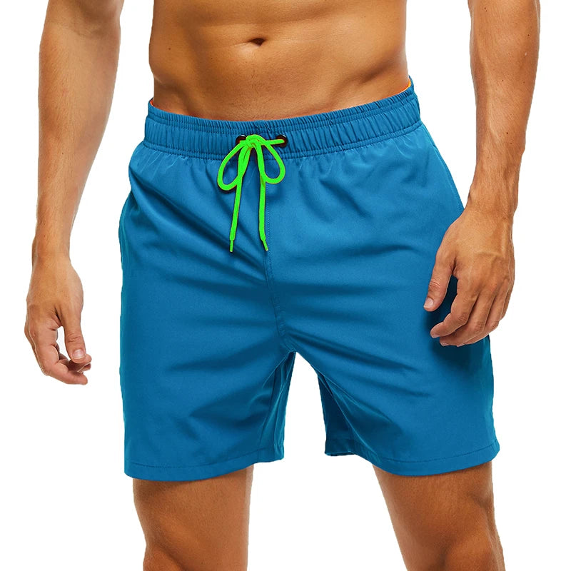 Quick Dry Stretch Swim Trunks with Zipper Pockets