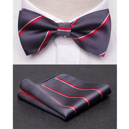 Men's Jacquard Butterfly Bowtie & Cravat Necktie