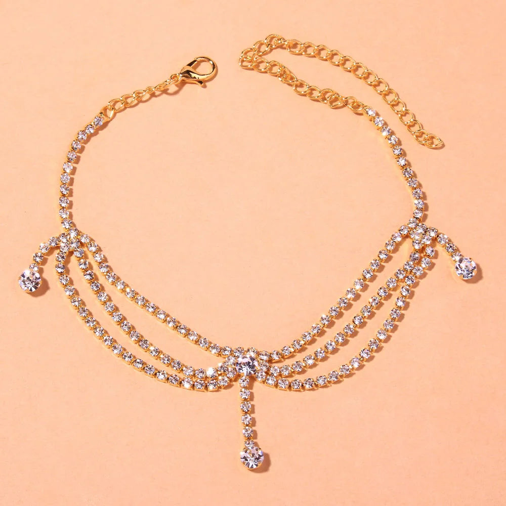 anklet bracelet, tennis chain, chain anklet, bracelet chain, tennis chain bracelet, rhinestone bracelet, rhinestone anklet, tennis anklet