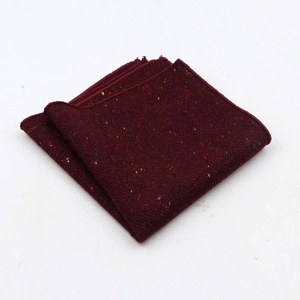 Mouchoir en coton uni pour homme – Pochette en laine mélangée douce