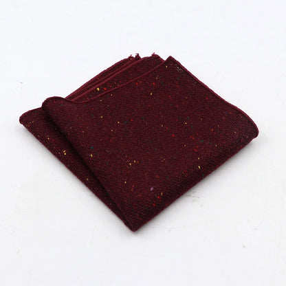 Mouchoir en coton uni pour homme – Pochette en laine mélangée douce