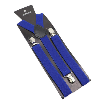Adjustable Elastic Leather Suspenders for Wedding Attire