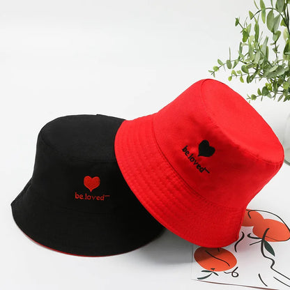 Chapeau de pêcheur brodé de fleurs double face pour femmes