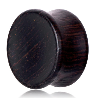 Clous d'oreilles en bois 2 pièces - Marron naturel et noir - 8/10/12 mm
