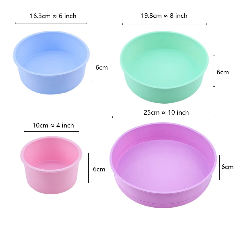 Round Nonstick Silicone Cake Pan for Bakeware