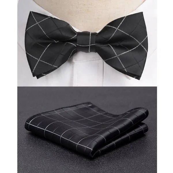 Men's Jacquard Butterfly Bowtie & Cravat Necktie
