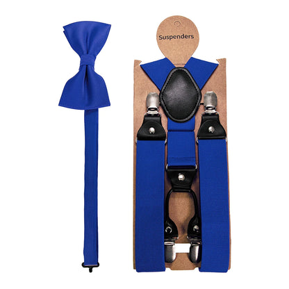 Men's Real Leather 6 Button Brace Suspenders