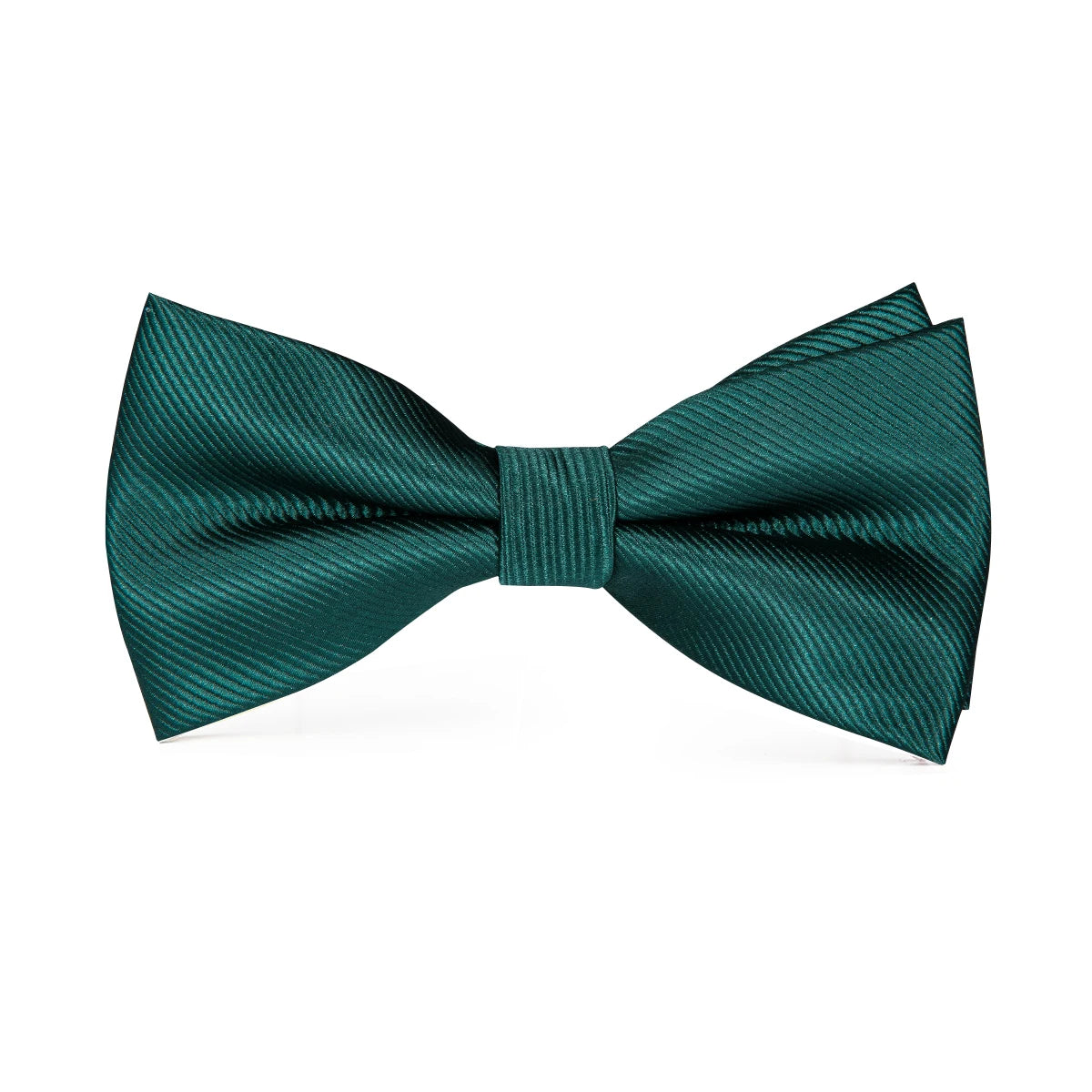 Men's Green Silk Bow Tie Set