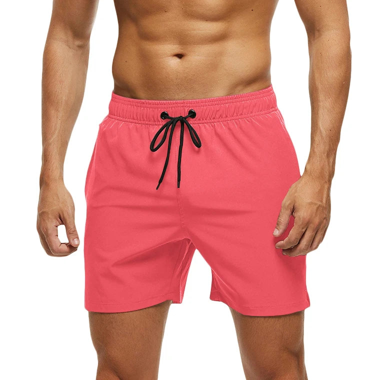 Quick Dry Stretch Swim Trunks with Zipper Pockets