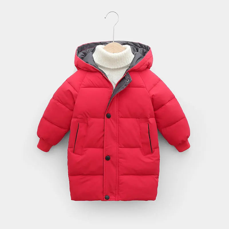 Vêtements d'extérieur pour enfants, vêtements d'hiver, manteaux épais et chauds, vestes longues