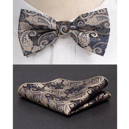 Men's Jacquard Butterfly Bowtie & Cravat Necktie