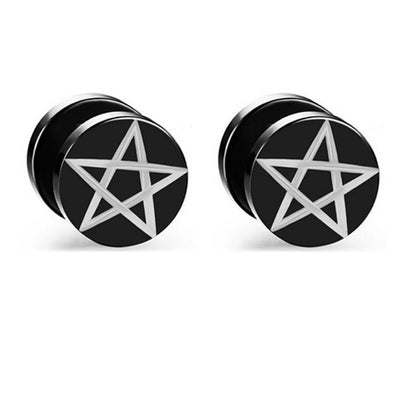 Small Black Punk Stud Earrings for Women & Men