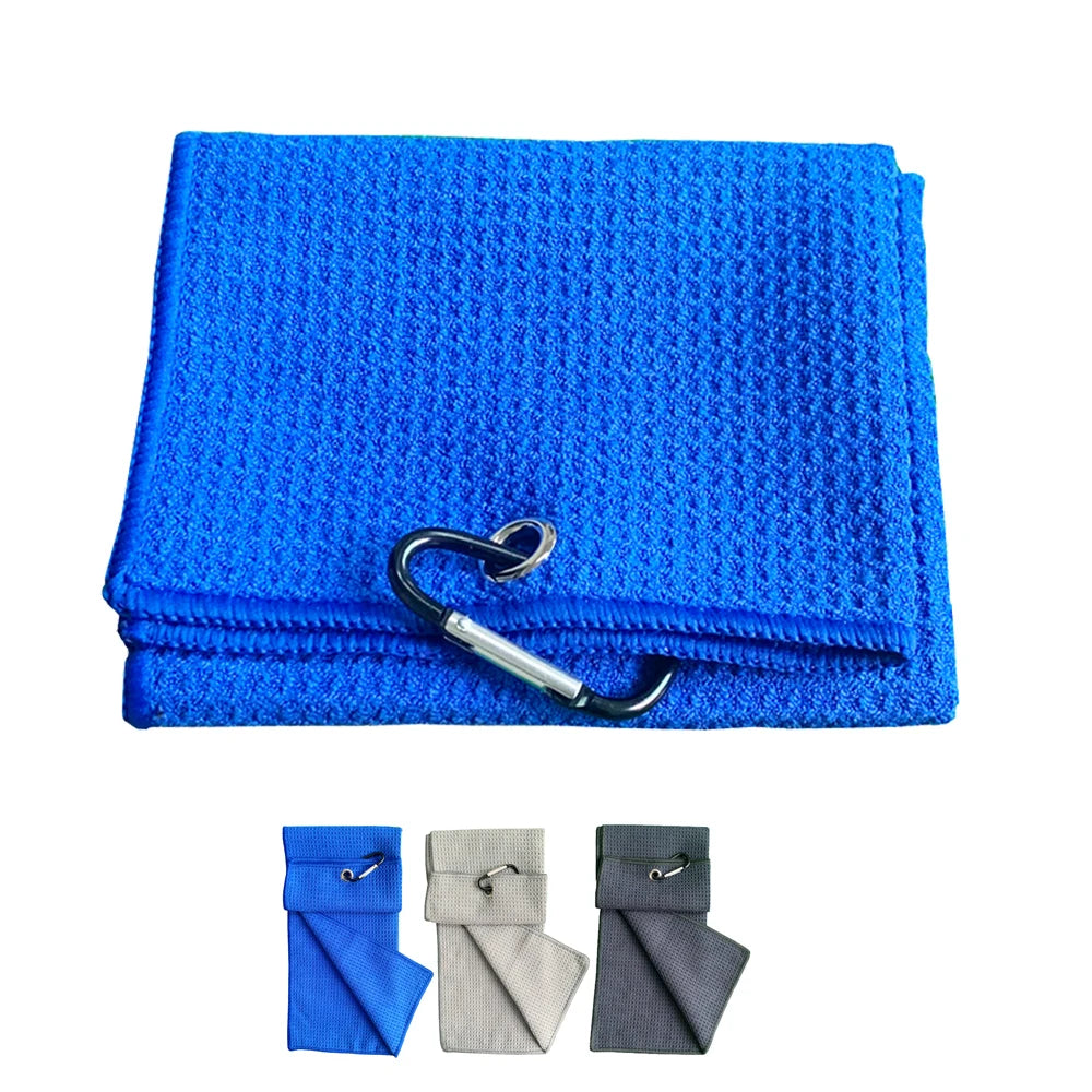 Versatile 30x50cm Microfiber Golf Towel with Clip