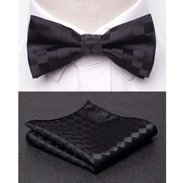 Men's Jacquard Butterfly Bowtie & Cravat Necktie