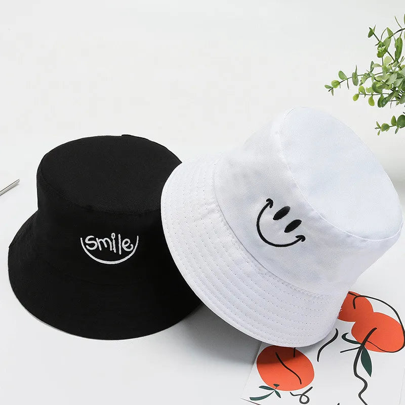 Chapeau de pêcheur brodé de fleurs double face pour femmes